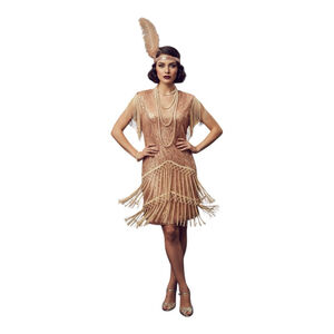 Babeyond Art Deco Sequin Fringe Flapper Dress NWT Size M